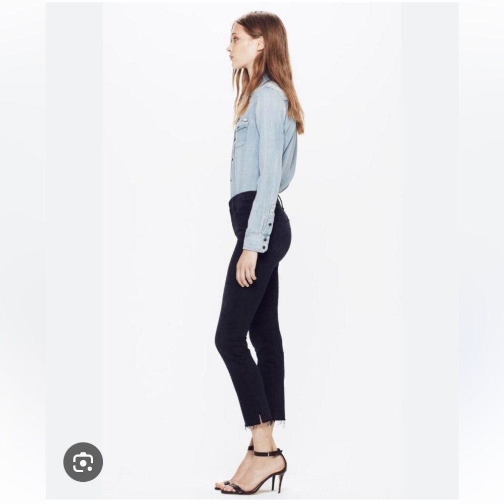 MOTHER THE RASCAL ANKLE SNIPPET IN BLACKBIRD HI RISE STRAIGHT LEG ANKLE SZ 27 - Picture 3 of 16